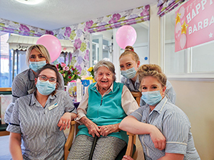 Barbara celebrates 101st birthday at New Copford Place