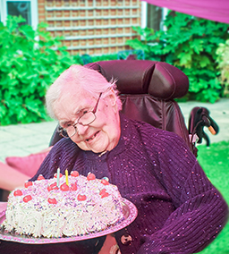 moyra celebrating her 101st birthday