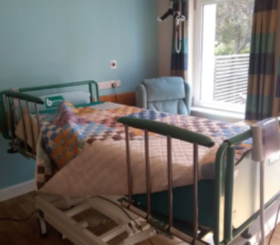 Care home bedroom set up for end of life care