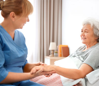 Specialist nursing care home nurse from Newcastle with resident