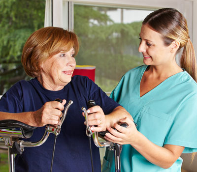 ASH Healthcare Training - staff member and care resident