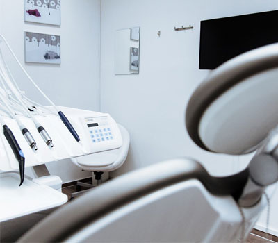 Dentist chair used for oral health in Care Homes