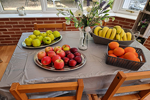 fruit baskets - to boost car worker wellbeing