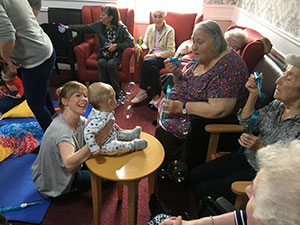 Baby yoga classes held at Teesside care home