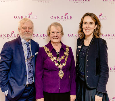 Mayor of Poole and care home staff opening Oakdale care home