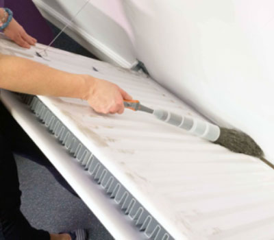 LST radiators being cleaned in a care home