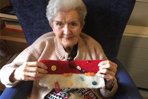 TWIDDLEMUFFS and dolls have been donated to a North Yorkshire care home to help residents with dementia.