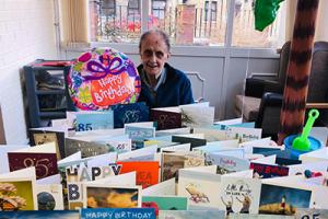 Eddie, at his seaside birthday party