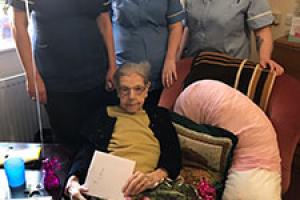 Kathleen celebrating her 102nd birthday