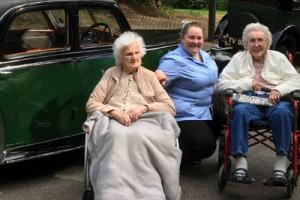 Hill Care residents at a Vintage Motor Show