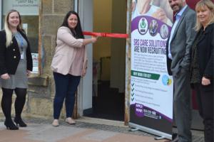 Ribbon cutting at SRS Care Solutions office