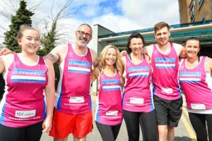 Healthcare staff from Nuffield Health Hospital taking on the Great North Run