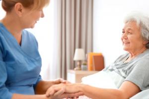 Specialist nursing care home nurse from Newcastle with resident